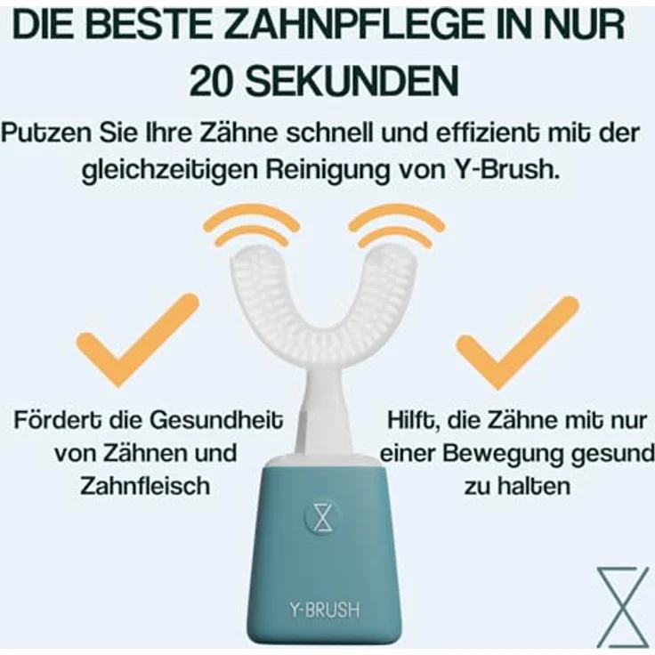 Y-Brush Y-Brush NylonStart 2024, Elektrische Zahnbürste mit 2-in-1-Doppelwirkung und Zungenreiniger – Bild 3