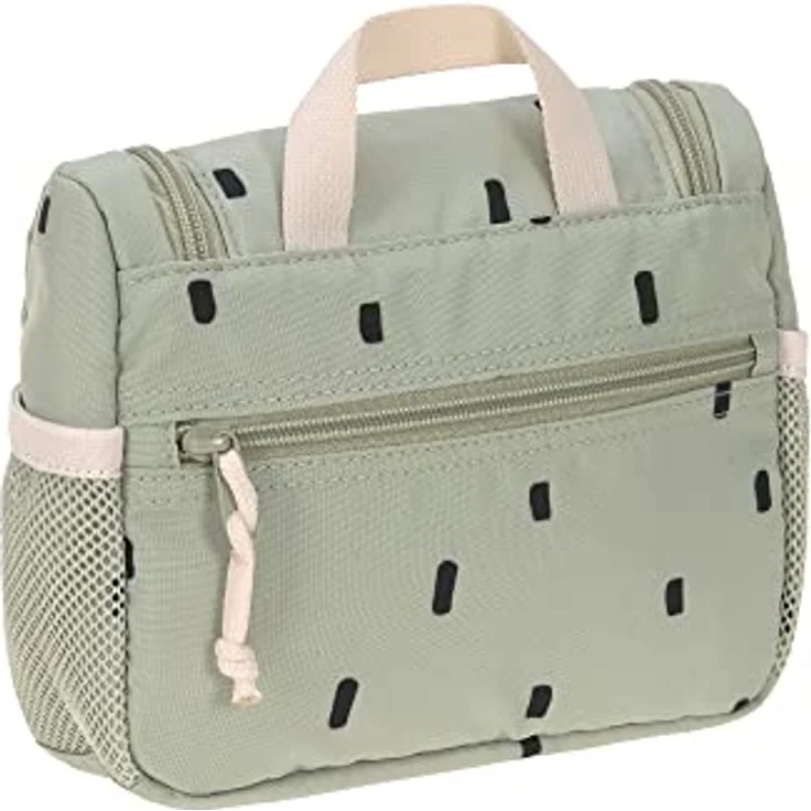 LÄSSIG Kinder Kulturtasche Waschbeutel Waschtasche Kulturbeutel zum Hängen, 20 cm/Mini Washbag Happy Prints Oliv – Bild 3
