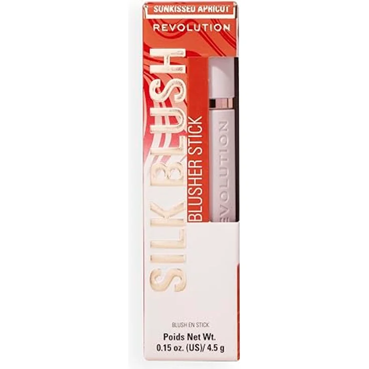 Revolution Skin Silk Stick Blush, 4,5 g, in Sunkiss Apricot, Rouge für einen strahlenden Teint – Bild 4
