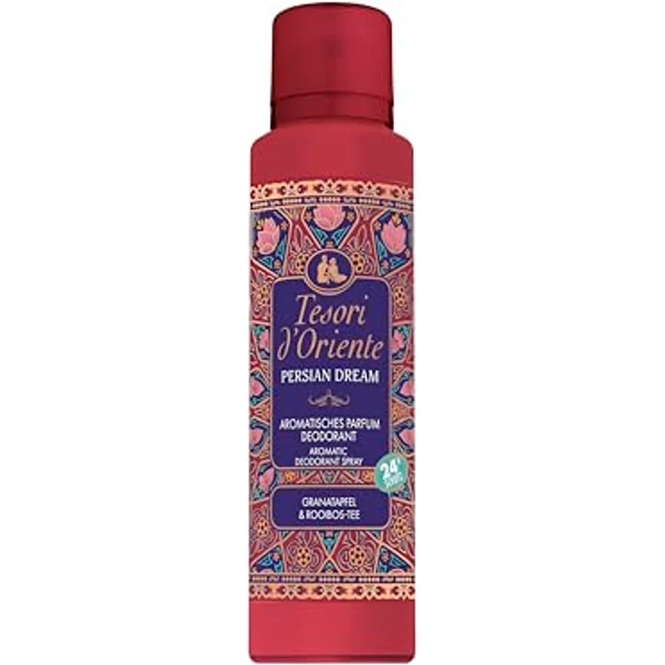 Tesori d'Oriente Parfum Deodorant 'Persian Dream' 150 ml, mit Granatapfel & Rooibos-Tee, 24 h Schutz, für Körper & Sinne – Bild 1