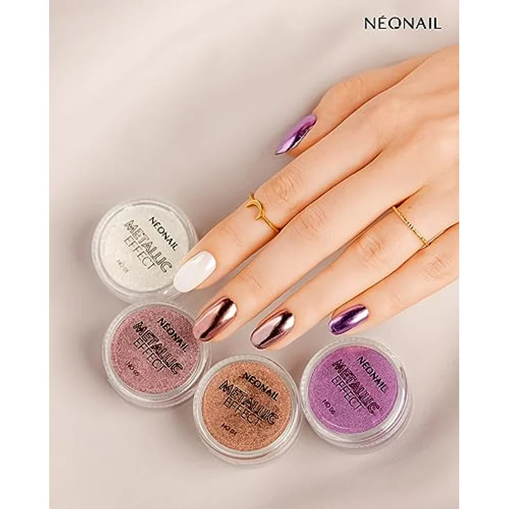 NEONAIL Powder Effect Metallic, Kunstnägel & Nageldesign Puder in Violet, 1 g für faszinierende Metallic-Effekte – Bild 7