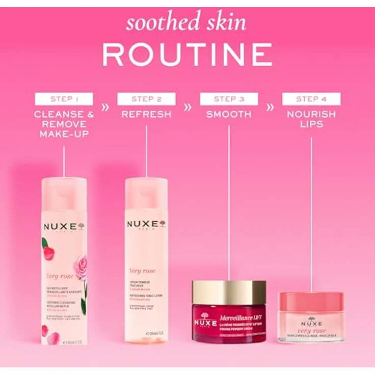 Nuxe Very Rose Soothing Cleansing Micellar Water, Mizellenwasser für Damen mit Rosenextrakt, 200 ml – Bild 6