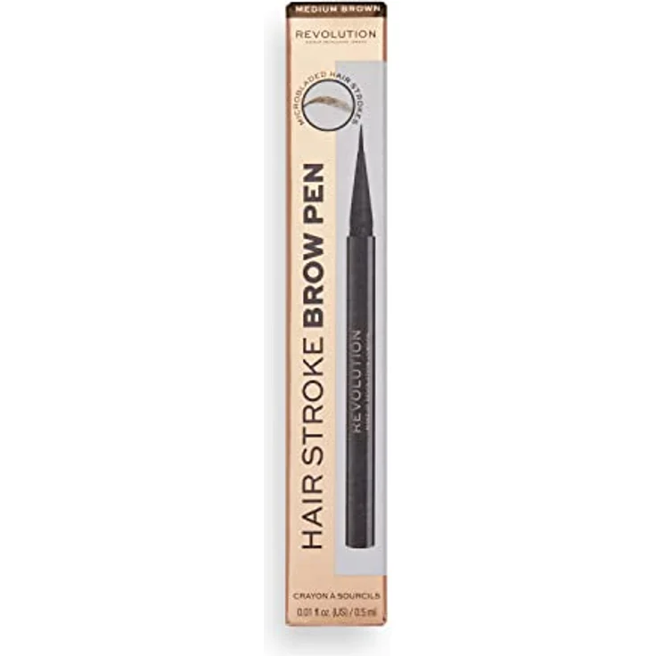 Makeup Revolution, Hair Stroke Eyebrow Pen, Medium Brown, 0.5ml – Bild 4