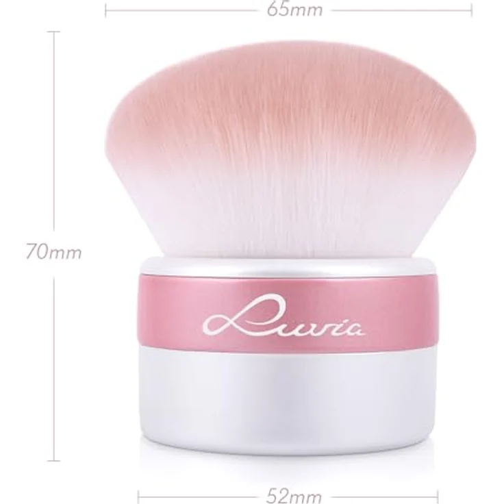 Luvia Cosmetics XXL Kabuki Pinsel "Candy" - Veganer Puder Schminkpinsel für Gesicht, Bronzer, Blush, Contour & Highlighter, weichzeichnendes Finish – Bild 4