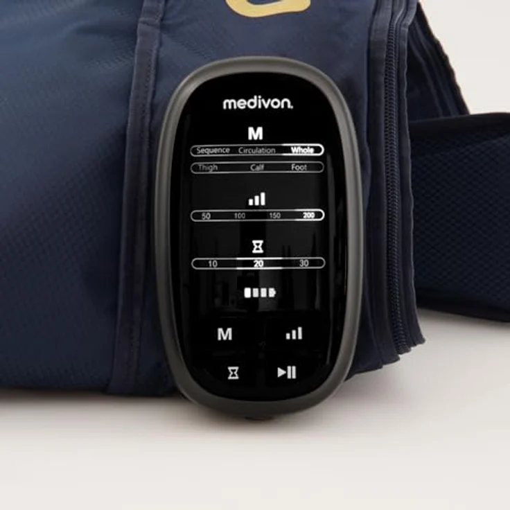 Medivon Aeria Compression Massager, vielseitiges Massagegerät mit LED-Schirm für Muskelregeneration und verbesserte Blutzirkulation – Bild 4