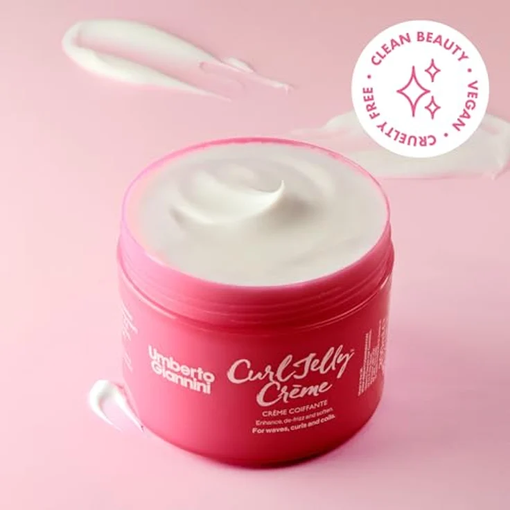 Umberto Giannini Curl Jelly Crème, silikonfreie Haar- und Stylingcreme, angereichert mit Sheabutter und Kokosöl, 300 ml, für definierte und frizzfreie Locken – Bild 4