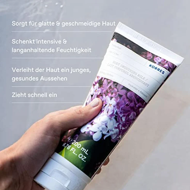 KORRES Mint Tea Glättende Bodymilk mit Aloe Vera, vegan, dermatologisch getestet, 200 ml – Bild 3