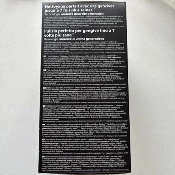 Philips Sonicare Elektrische Zahnbürste Series 7100 HX7429/02, mit Andruckkontrolle, 7 Putzeinstellungen, inkl. Reiseladeetui – Bild 2