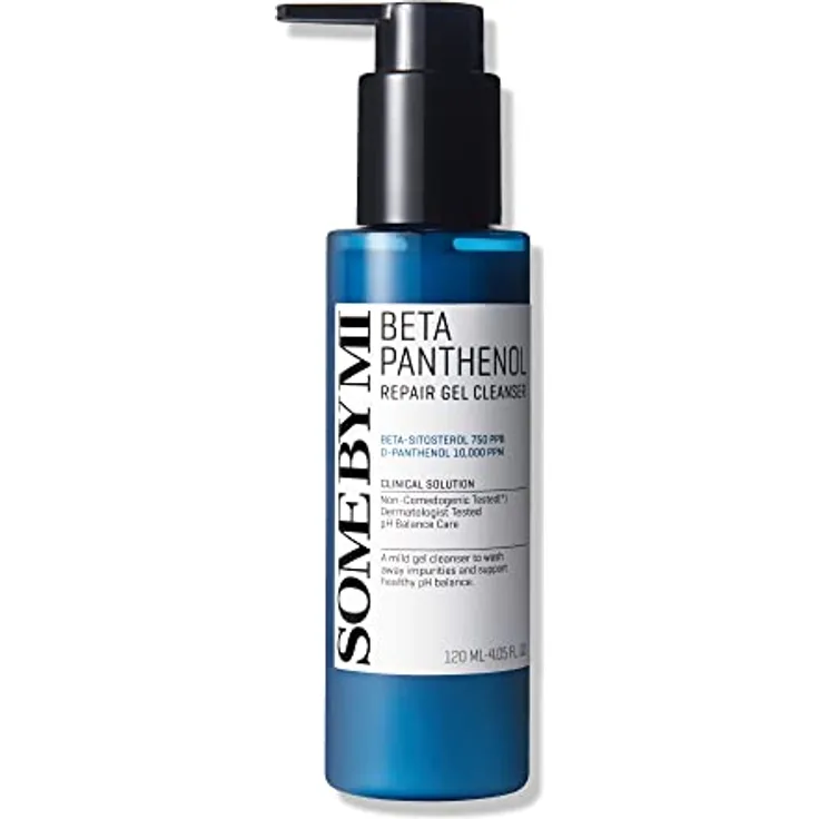 SOME BY MI Beta-Panthenol Gel-Reiniger - 4,05 Unzen, 120 ml - Hautbarriere-Wiederaufbau mit Beta-Sitosterol und Panthenol - Mildes tägliches Gesichtsreiniger Gel - Entfernt Talg und Mitesser - Fresh