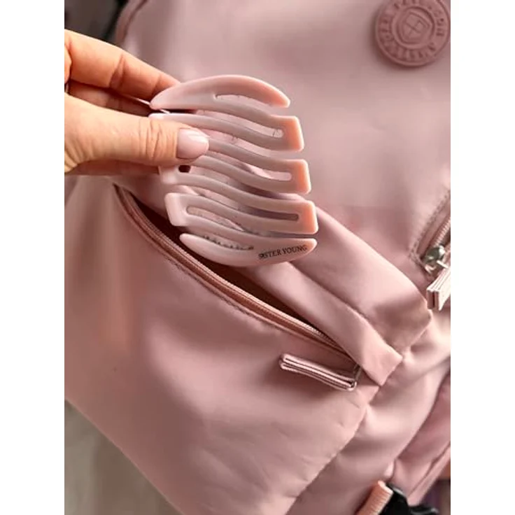 Sister Young MILA PINK BV - Mini-Bürste mit natürlichen Wildschweinborsten und Nylonstiften, No Tangle für gesundes Haarpflege – Bild 11