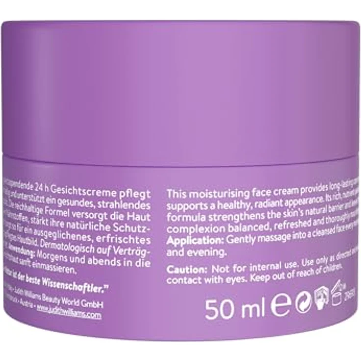 Judith Williams Cosmetics 24h Aufbaucreme Phytomineral, Tages- & Nachtcreme mit 25h Feuchtigkeit, 50 ml – Bild 2
