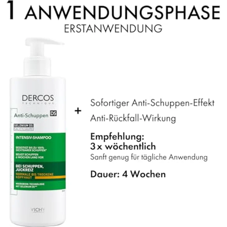 Vichy Dercos Anti-Dandruff Shampoo gegen Schuppen für trockenes Haar 390 ml – Bild 9