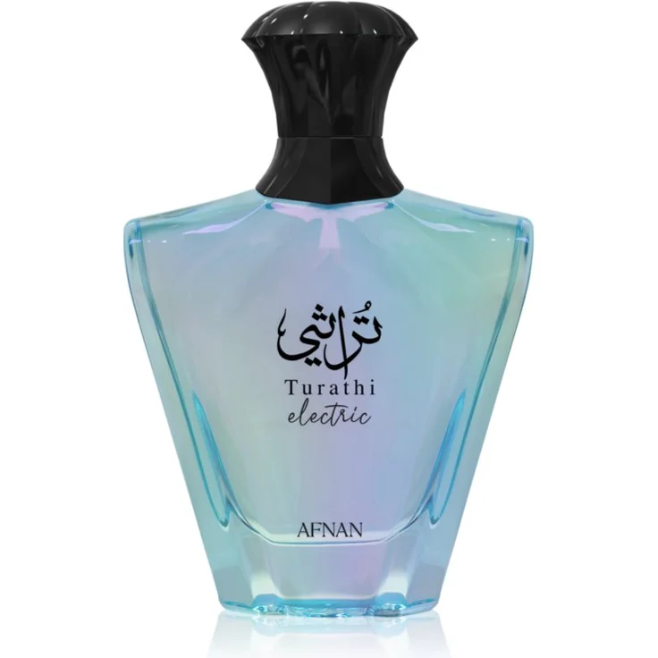 Afnan Turathi Electric EDP Unisex, 90 ml, frischer Zitrus- und pudriger Duft für warmes Wetter