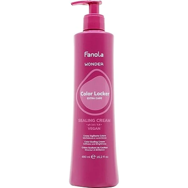 Fanola Crema sigillante Wonder Color Locker 480ml - Haarfärbemittel mit reflektierenden Grafiken, idealer Qualität – Bild 1