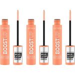 Catrice BOOST UP Volume & Lash Boost Mascara, Nr. 010, Schwarz, volumengebend, mit Ölen, wachstumsfördernd, vegan, ohne Mikroplastikpartikel, Nanopartikel frei, ohne Parfüm, 3er Pack (3x11ml)