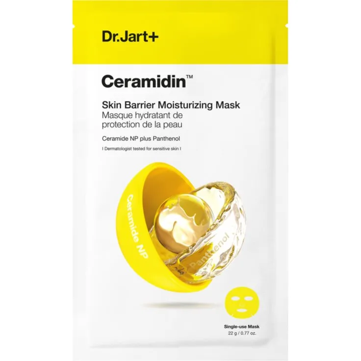 Dr. Jart+ Ceramidinâ„¢ Skin Barrier Moisturizing Face Mask, Tuchmaske mit Ceramiden, 22 g, spendet intensive Feuchtigkeit und verbessert das Hautbild