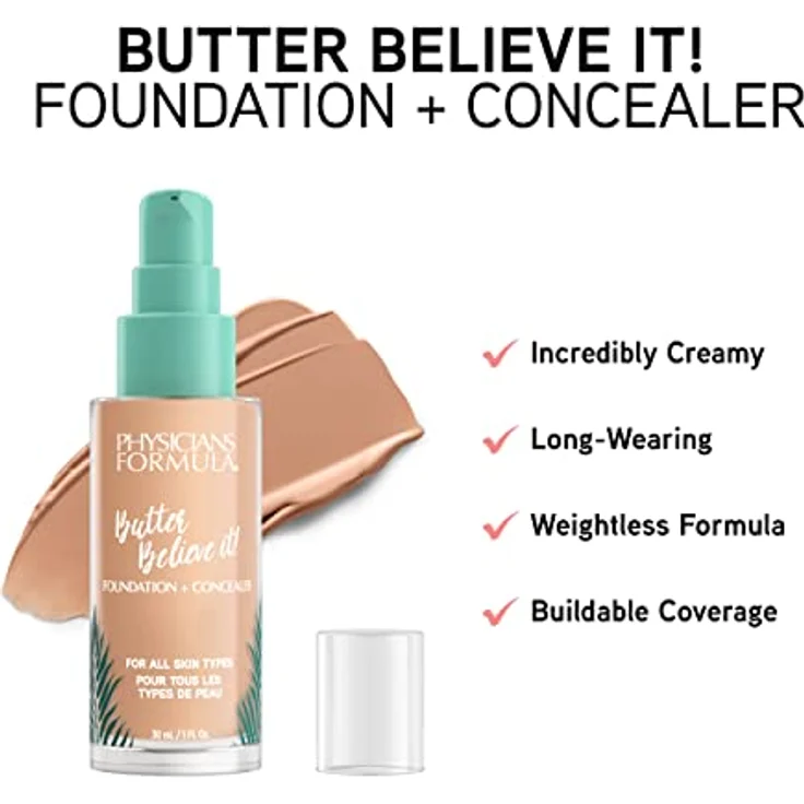 PHYSICIANS FORMULA Butter believe it! Foundation Concealer Flüssige Foundation 30 ml Light – Bild 3