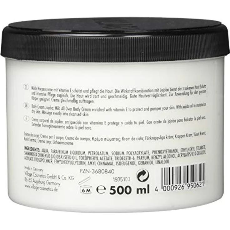 Village Vitamin E Körpercreme Jojoba Spirit 500 ml  – Bild 2