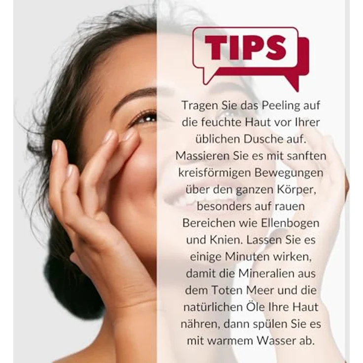 M PURE MINERAL DEAD SEA COSMETICS Pure Mineral Schäumendes Körperpeeling mit Totes Meer Schlamm, Tiefenreinigung mit Pflanzenextrakten, 250ml, ohne Silikone, Sulfate, Parabene – Bild 5