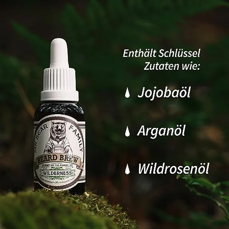 Mr. Bear Family Bartöl Wilderness 30 ml, Textur: Öl, für Herren empfohlen  – Bild 5