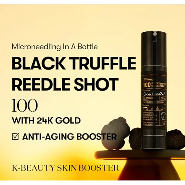 VT Cosmetics Black Truffle Reedle Shot® 100 Gesichtsserum, revitalisierendes Serum mit schwarzem Trüffel-Extrakt und CICA REEDLE™, 30 ml – Bild 2