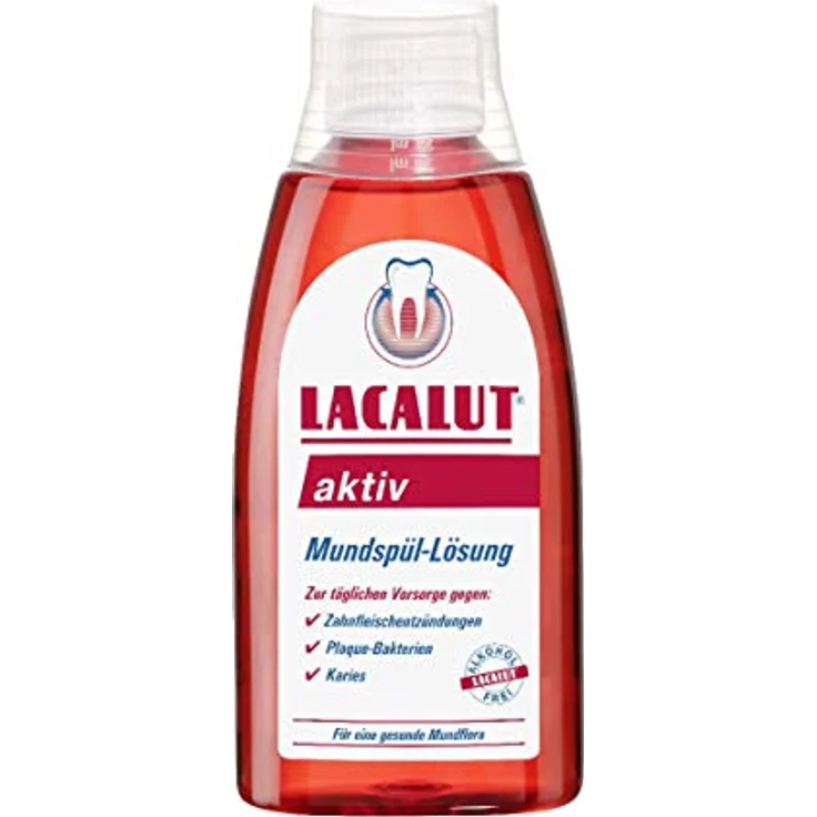 Lacalut Aktiv 300 ml Mundspülung mit Chlorhexidindiglukonat & Fluorid – Bild 3