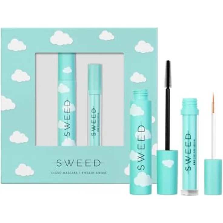 Sweed Cloud Mascara + Wimpernwachstumsserum, 3 ml Set - Hochwirksame Formel für längere und gesündere Wimpern – Bild 4