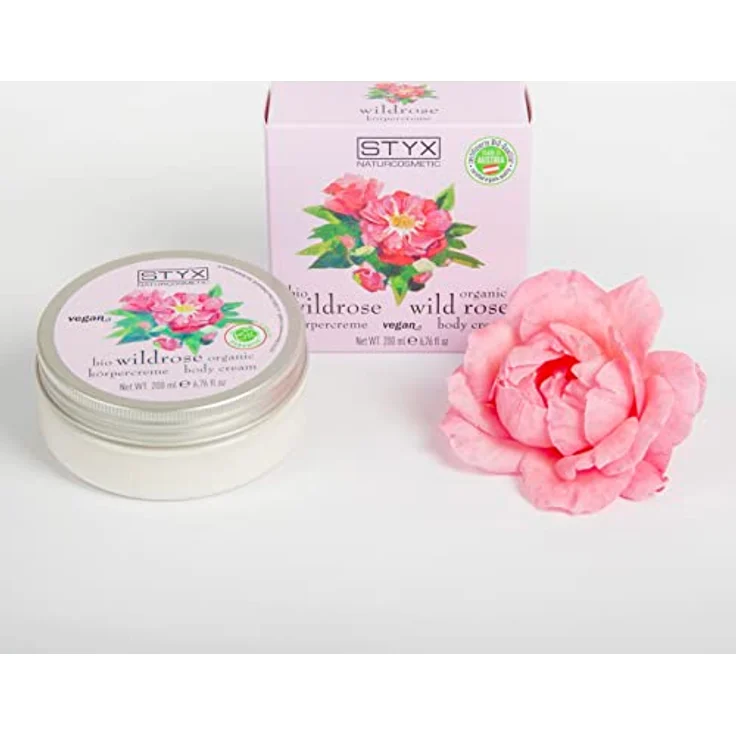 STYX Wildrose Körpercreme 200ml, reichhaltige vegan BIO Austria zertifizierte Körpercreme – Bild 4