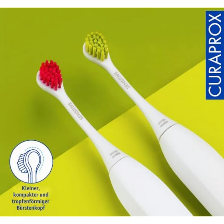 Curaprox Hydrosonic Sensitive Ersatzkopf für Zahnbürste, 2er Pack, sehr weiche Borsten, sanfte Pflege für Zahngesundheit – Bild 7