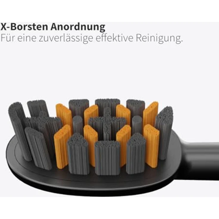Zahnheld Bürstenköpfe Pro X-Clean Whitening elektrische Schall Zahnbürste X-Borsten schwarz 3 Stück – Bild 4