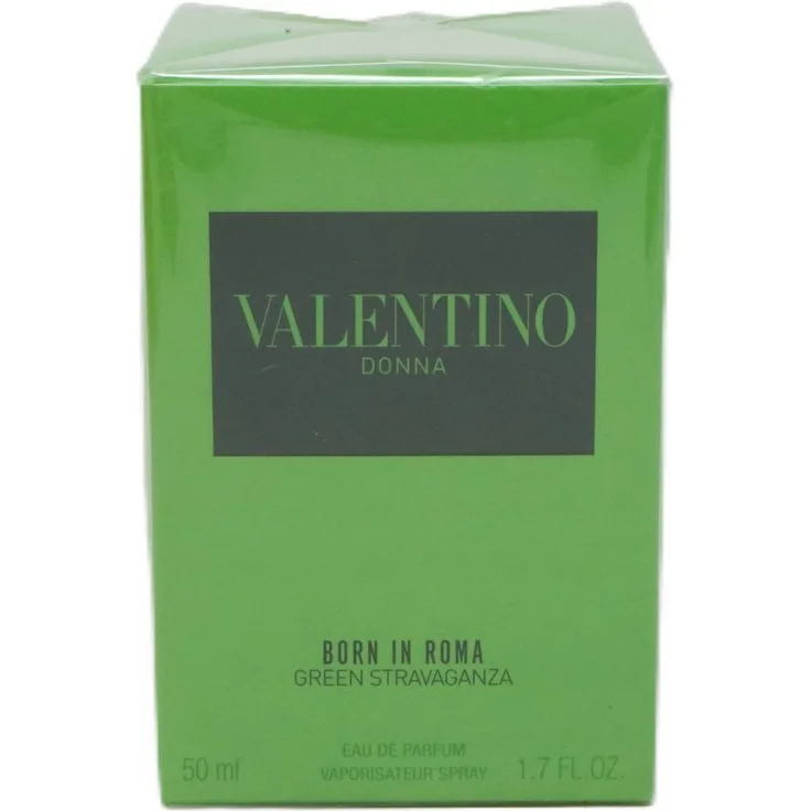 Valentino Born in Roma Green Stravaganza, Eau de Parfum Spray 50 ml, kühner Duft mit Bergamotte, Minze und Vetiver