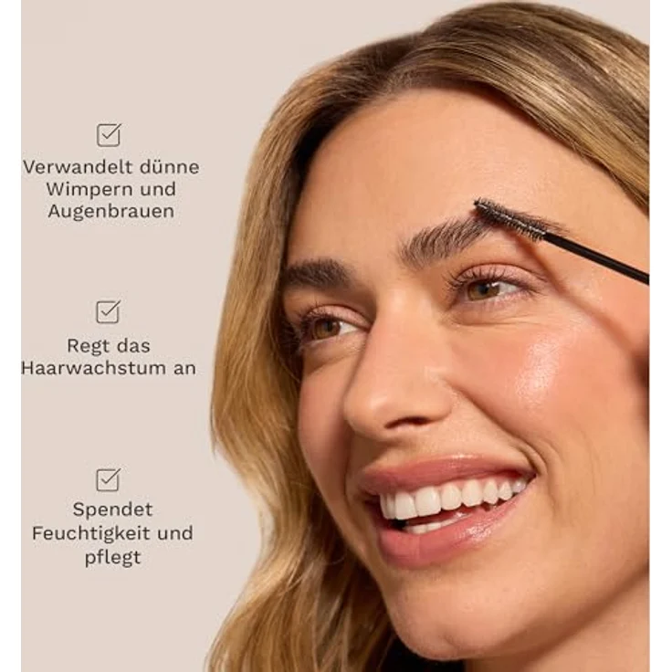 HAIR BURST Lash & Brow Verbesserndes Serum, Wimpernserum mit Rizinusöl und Natriumhyaluronat für Wimpernwachstum und vollere Augenbrauen, 98% natürliche Inhaltsstoffe – Bild 3