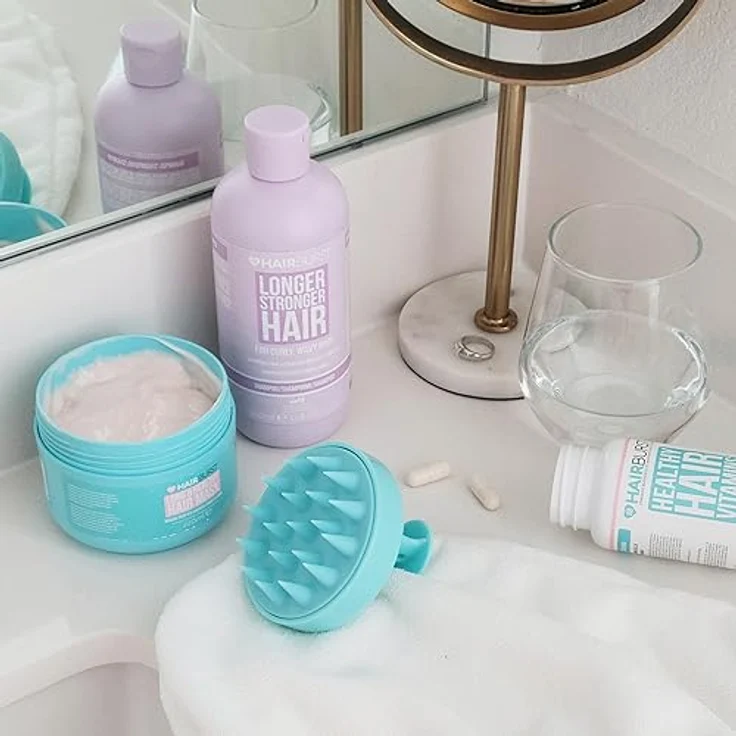 HAIR BURST Kopfhaut Massagebürste mit weichen Silikonborsten, stimuliert Haarwachstum & reduziert Schuppen, für nass & trockene Haare – Bild 5