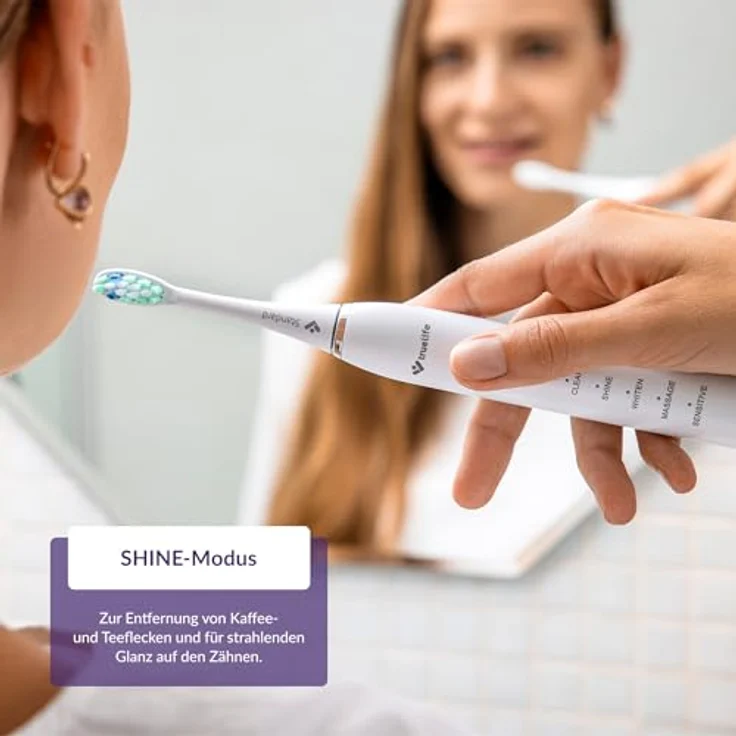 TrueLife SonicBrush Clean30 Duo Schallzahnbürste für Damen, 2er Pack, weiß – Bild 6