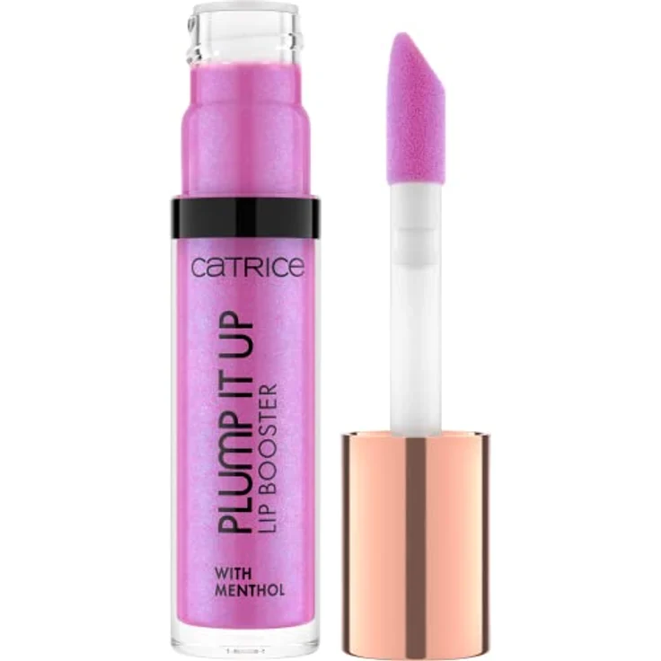 Catrice Plump It Up Lip Booster, Lipgloss, Lip Gloss, Nr. 030 Illusion Of Perfection, violett, kühlend, Färbeeffekt, vergrößernd, glänzend, glitzernd, vegan, ohne Alkohol (3,5ml) – Bild 1