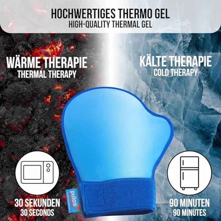 pulox Massagegerät Kühl- & Wärmehandschuhe HC-10 - 1 Paar Gelhandschuhe für Wärme- und Kältetherapie – Bild 5