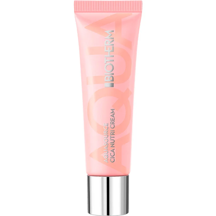 Biotherm Aquasource Cica Nutri Cream, Gesichtscreme mit Life Plankton™ und Cica, 30 ml, für trockene und empfindliche Haut