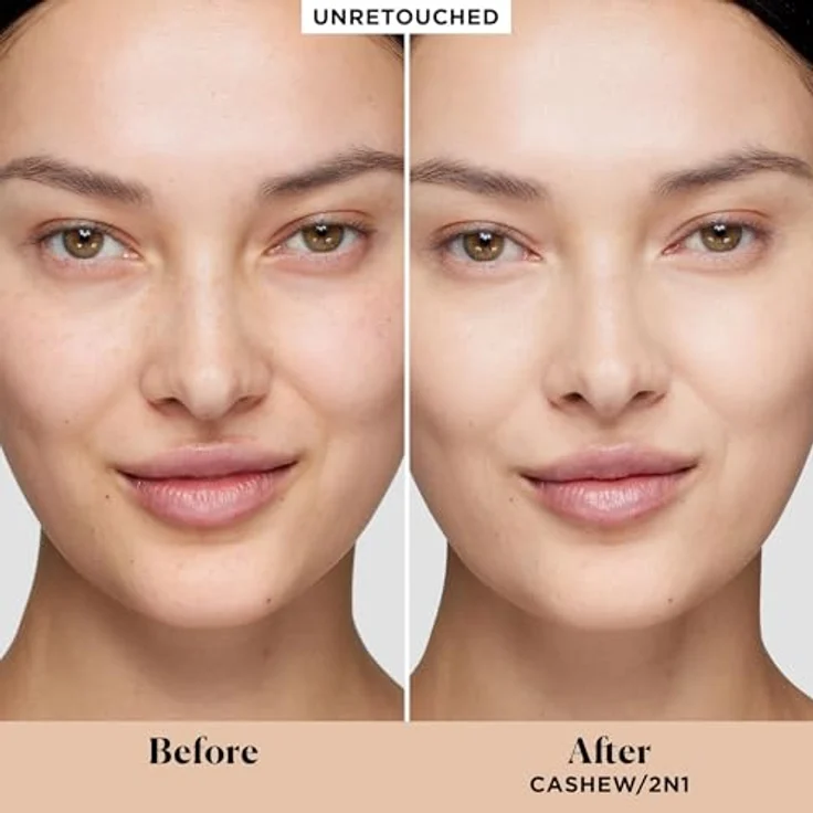Laura Mercier REAL FLAWLESS FOUNDATION, wasserfeste Foundation mit aufbaubarer Deckkraft, 29 ml, Farbe 2N1 CASHEW – Bild 3
