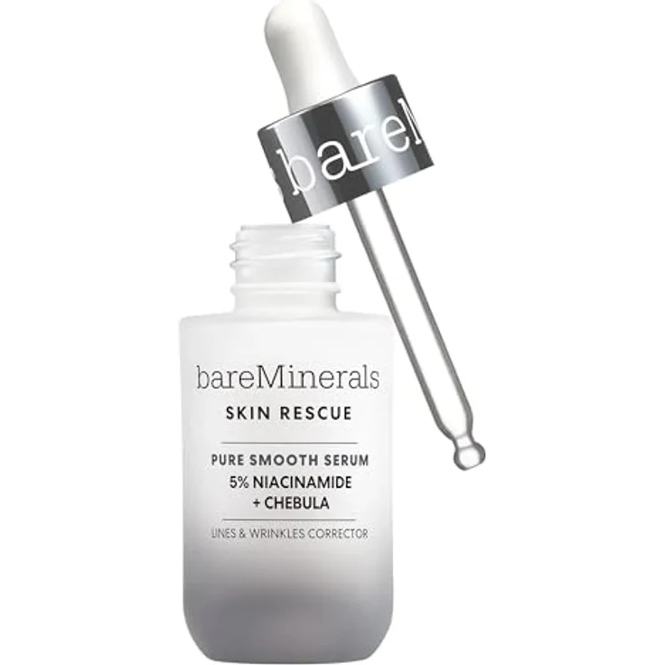 bareMinerals SKIN RESCUE Pure Smooth, Anti-Aging Gesichtsserum mit 5 % Niacinamid, 30 ml, Grau – Bild 1