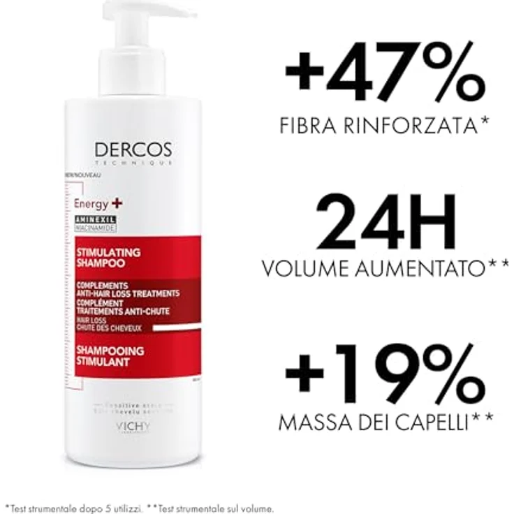 Vichy Unisex Dercos Énergisant Shampooing Complément Anti-Chute 400 ml – Bild 10