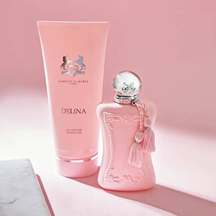 PARFUMS de MARLY DELINA SHOWER GEL, 200 ml, florale und pudrige Duftnoten für eine feminine Aura – Bild 4