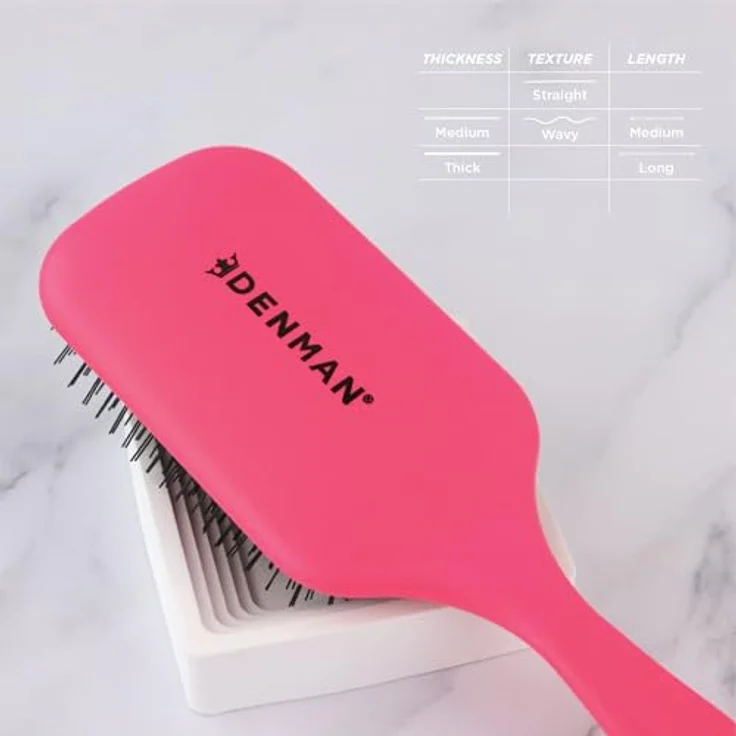 Denman Detangling Tangle Tamer Ultra Roze Bürste – Bild 9