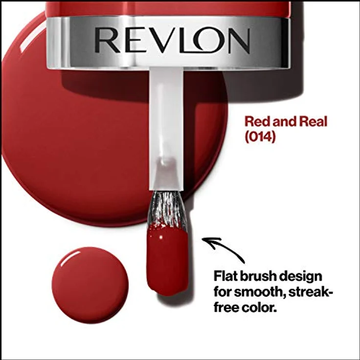 Revlon Ultra HD Snap Nagellack, vegane Formel, schnell trocknend, One-Schicht-volle Deckkraft, Farbe Rot und echt (014), 8 ml, Unisex – Bild 4