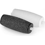 VITALmaxx Ersatzrollen Set 4 tlg. für den elektrischen Hornhautentferner | 2 grobe und 2 feine Rollen für feines Abtragen von Hornhaut und Schwielen | [weiß/schwarz]