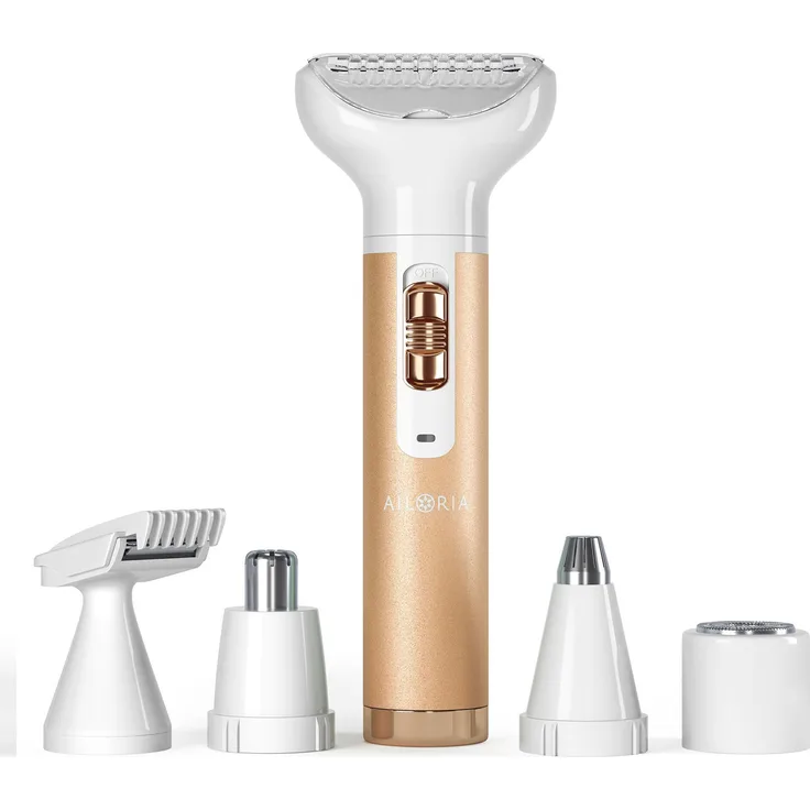 AILORIA EVAPORE PRO SET, 5-in-1 Elektrorasierer mit USB-Ladefunktion und 5 Edelstahl-Aufsätzen