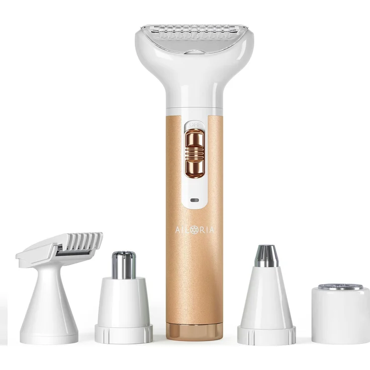 AILORIA EVAPORE PRO SET, 5-in-1 Elektrorasierer mit USB-Ladefunktion und 5 Edelstahl-Aufsätzen