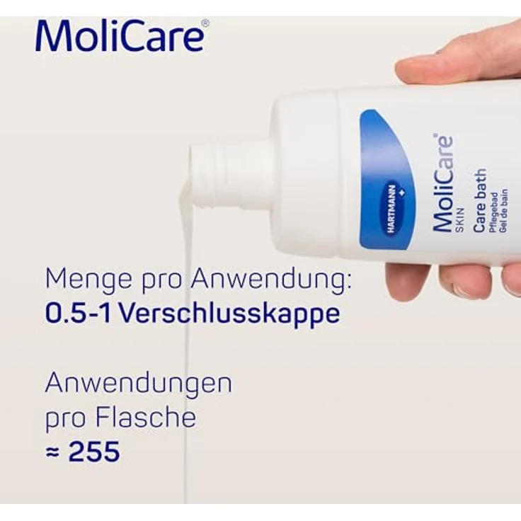 MoliCare Skin Pflegebad: hautschonend, pH-hautneutraler Badezusatz, 500 ml – Bild 5