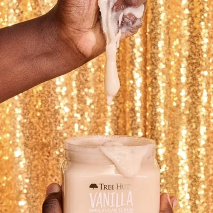 Tree Hut Vanilla Shea Sugar Scrub, Körperpeeling mit natürlichen Zuckerkörnern und Sheabutter, 510 g – Bild 4