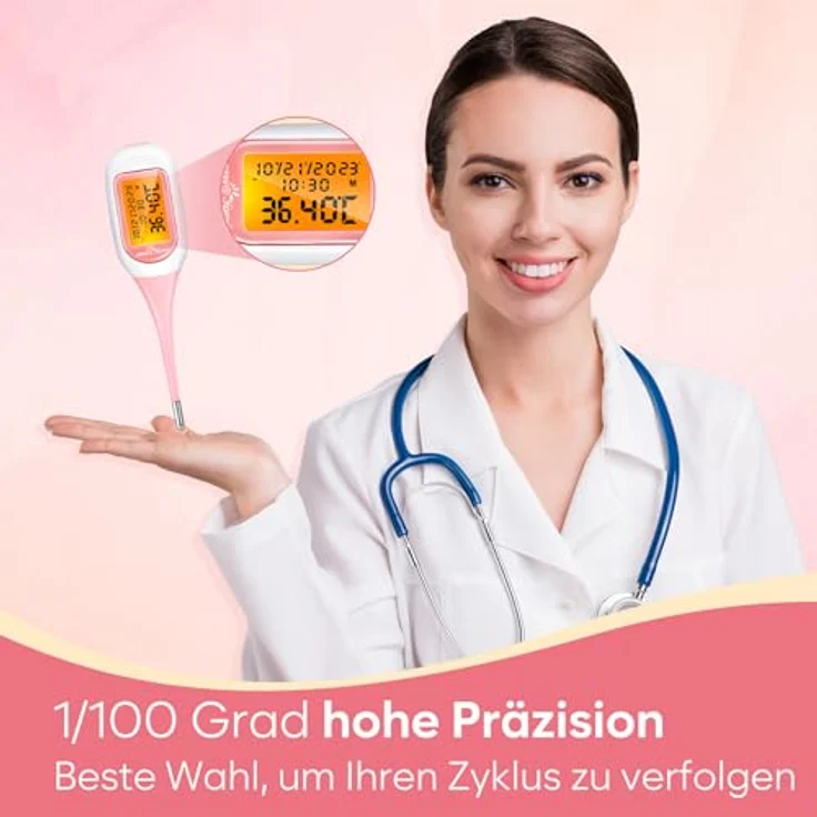 Easy@Home Basalthermometer Fruchtbarkeitsthermometer Bluetooth zur Bestimmung des Zyklus – Bild 7