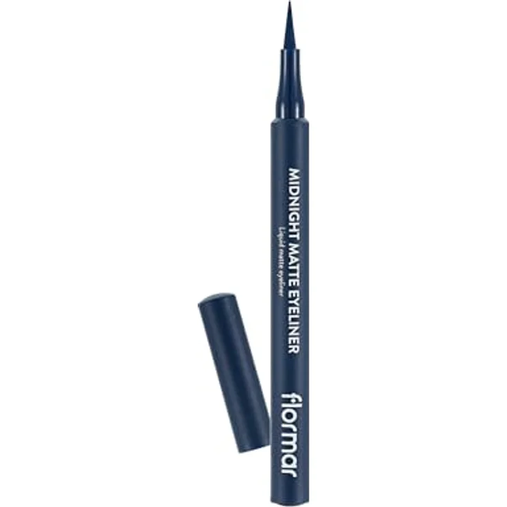 flormar Midnight Matte Eyeliner, Eyeliner im Filzstift mit Matt-Effekt, Farbton 03 Dark Blue, 1 ml – Bild 1